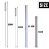 19Pcs Reusable Straws with Silicone Tips, Metal Drinking Straw Set with Travel Case and Cleaning Brushes, Extra Wide Boba Straws Tumblers Smoothies - 3 of 4
