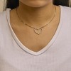 Haus of Brilliance 14K Yellow Gold Plated Silver 1/4 Ctw Diamond Heart with Paperclip Chain Pendant - 4 of 4