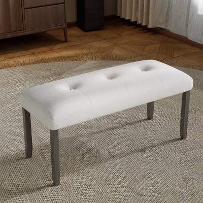 Airsurfer Upholstered Tufted Bench, Modern Bedroom Benches Upholstered Dining Benches, Fabric End of Bed Bench for Bedroom Dining Room Living Room