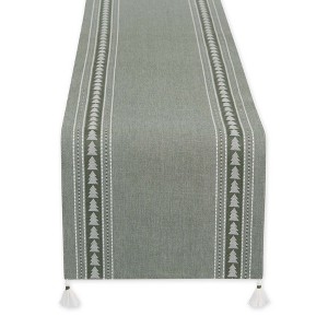 Design Imports Balsam Fir Tree Jacquard Table Runner - 1 of 3