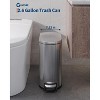 Acekool 2.6 Gallon Stainless Steel Bathroom Trash Can with Soft-Close Lid, Step-On Pedal, Inner Bucket & Rear Handle,Silver - 3 of 4