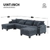 NicBex Sectional Sofa with Armrest Bags 6 Seat U Shaped Modular Sofa for Living Room & Apartment - 3 of 4