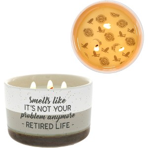 Pavilion Gift Company - Not Your Problem - 12 oz - 100% Soy Wax Reveal Triple Wick Candle Scent: Tranquility - Flame Candles - 1 of 4