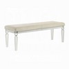 Royal Hampton Bench, Beige Padded Seat, 54 Inch Clear Tapered Acrylic Legs - 3 of 4