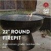 GasOne 22 in Round Outdoor Wood Burning Fire Pit with Mesh Lid and Fire Picker – Durable Alloy Steel Fire Pit for Backyard, Porch, Deck, Camping, BBQ - 2 of 4