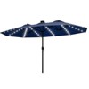 Maggift  15ft Large Patio Umbrella with Solar Lights, Twin Umbrella Outdoor Patio, Double-Sided Rectangle Market Umbrella for Garden, Blue 181.1" - 2 of 4