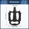 Unique Bargains Cycling Bicycle Pedal 9/16" Spindle Plastic for Road Mountain BMX MTB Bike Black - 3 of 4