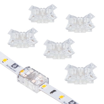 Armacost Lighting WireGrip 2 Pin LED Strip Light Tape to Tape Splice Connectors 6pk Light Accessory