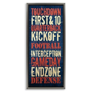 Stupell Industries Rustic Football Phrases, 15" x 31" - 1 of 4
