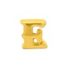 Black Bow Jewelry Letter E Bead Charm in 14k Yellow Gold Plated Sterling Silver - 2 of 4
