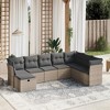 vidaXL 8 Piece Patio Sofa Set with Cushions - Gray - 2 of 4