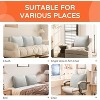 Hachikiko Velvet Back Support Pillow - Removable Cover, Curved Reading Pillow for Bed & Couch, Gray (23.5"x20"x5") - 3 of 4