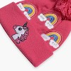 Turtle Fur Girls Unicorn Pom Beanie - 4 of 4