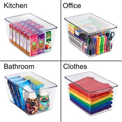 Sorbus 10 Pack Large Clear Stackable Storage Containers with Lids for Kitchen, Pantry,Cabinet Organization — фото 3