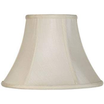 Imperial Shade Creme Small Bell Lamp Shade 6" Top x 12" Bottom x 9" Slant x 8.5" High (Spider) Replacement with Harp and Finial