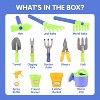 Unbanmax Pull Along Garden Wagon and Gardening Tools Toy Play Set for Toddlers, Kids with Outdoor Tools, Plant Pots, Accessories - 3 of 4