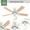 Hunter Fresh White Professional Series Lighted Ceiling Fan with Integrated LED and Pull Chain Control - 3 of 4
