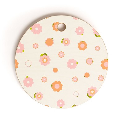 marufemia Sweet peach pink and orange Cutting Board - Round
