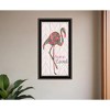 HomeRoots You are so loved Flamingo Black Framed Print Wall Art - 2 of 3