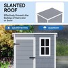5x3 FT Outdoor Storage Shed ,Tool Shed with Lockable Door & Window,  Plastic Tool Storage for Garden, Backyard, Patio, Lawn - 4 of 4