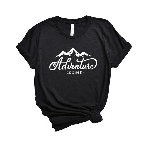 Simply Sage Market Women's Adventure Begins Short Sleeve Graphic Tee - 1 of 2