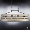 Urban Ambiance Luxury Modern Farmhouse Chandelier,  17"H x 38-1/2"W,  Charcoal Finish, UHP2476 - 3 of 4