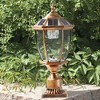 TOBILI 20"(H) Golden  Outdoor Lantern,Vintage Garden Light with Elegant Glass Design for Pathways,Yards,and Patios (1-Pack) - 2 of 4