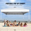 VEVOR Pop Up Canopy Tent, 10 x 10 ft, 250 D PU Silver Coated Tarp, with Portable Roller Bag and 4 Sandbags, Waterproof and Sun Shelter Gazebo - 3 of 4