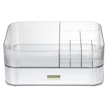 Casafield Cosmetic Makeup Organizer & Jewelry Storage Display Case, Clear  Acrylic Stackable Storage Drawer Set