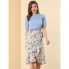 Allegra K Women's Frilled Round Neck Short Sleeve Summer Blouses - 3 of 4