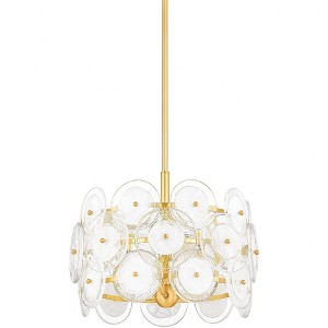 Mitzi Zoella 3 - Light Pendant in  Aged Brass Clear Shade - 1 of 1