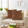 REGALWOVEN Corduroy Classical Modern Soft Solid Pillow Covers for Couch Sofa Home Bedroom 18 x 18 Inch 2 Pcs - 2 of 4