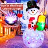 Itopfox 5FT Inflatable Snowman with Rotating LED Lights 1 Piece Outdoor Christmas Decoration for Yard Patio Garden Lawn Holiday Party - 3 of 4
