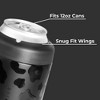HydroJug Can Cooler - 2-in-1 Insulated Can Cooler Cup 12oz - Stainless Steel, Non-Slip Rubber Base, Screw-Top Lid - 3 of 4