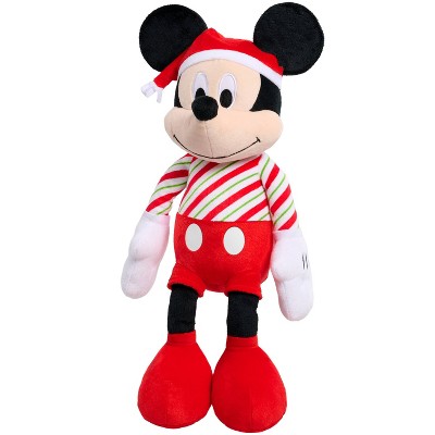 Large Red and White Polyester Mickey Mouse Christmas Plush Toy