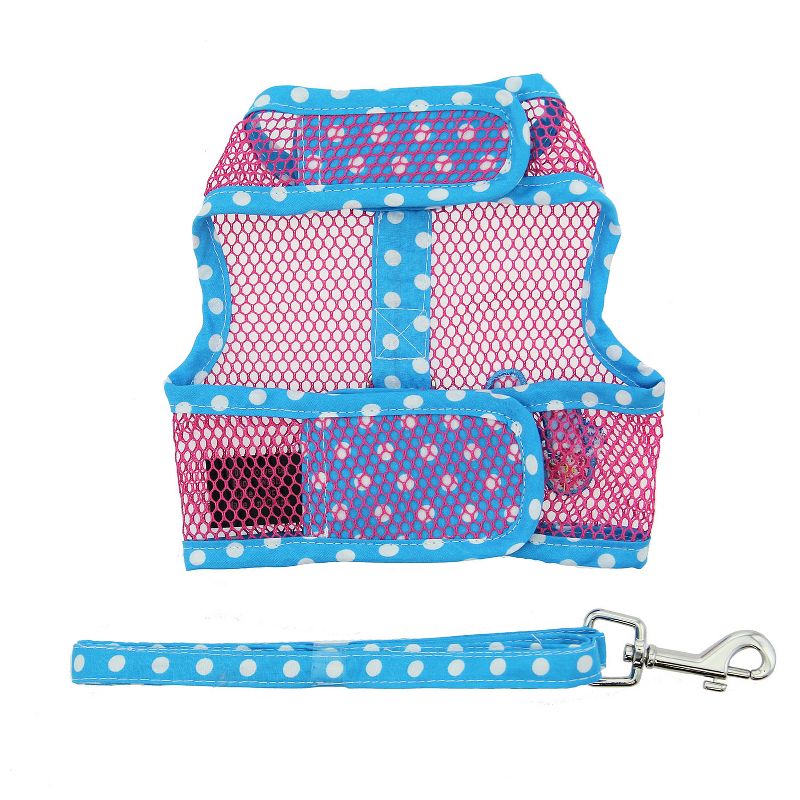 Doggie Design Cool Mesh Dog Harness Under the Sea Collection-Pink and Blue Flip Flop, 3 of 4