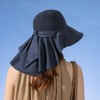 Anna-Kaci Womens Mesh Panel Wide Brim Sun Hat with Back Flap UV Protection and Tie Detail for Outdoor Activities - 2 of 4