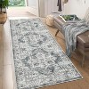 Hallway Runner Rug - Washable Vintage Low Pile Non-Slip Kitchen & Bathroom Carpet Mat for Entryway, Laundry Retro Accent - 2 of 4