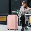 3 Pieces Luggage Sets,20/24/28Inch ABS Spinner Wheel Luggage,Suitcase With Cup Holder And USB Port,Luggage With Combination Lock-Cuddlewood - 3 of 4