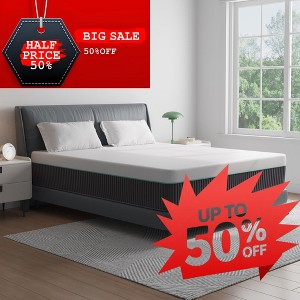 Wuleitex  14 Inch Medium Cooling Gel hybrid Mattress with Breathable Cover - 1 of 4