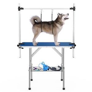 Foldable Dog Grooming Table with Adjustable Height Arm for Home Pet Bathing - 1 of 4