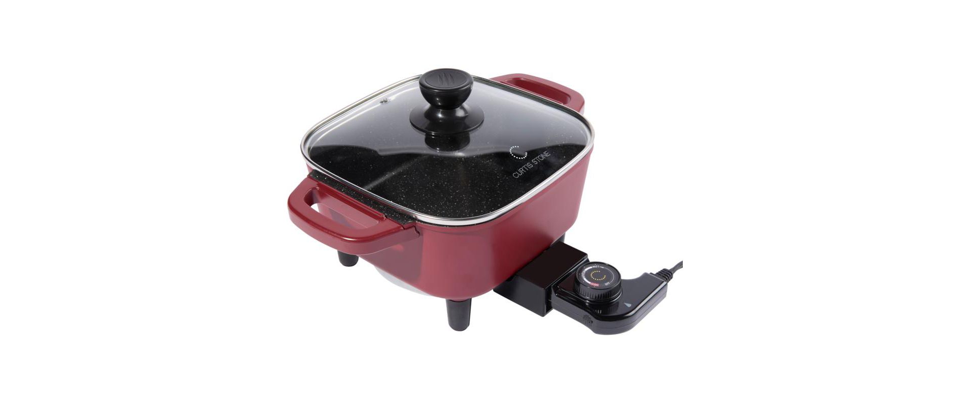 Curtis Stone 8'' Non Stick Square Electric Skillet Refurbished