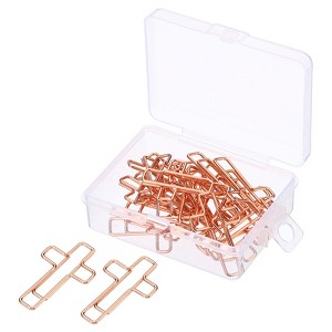 Unique Bargains Cross-Shaped Metal Prevent Tearing Pages Home Office Paper Clip 20 Pcs - 1 of 4