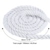 Unique Bargains Natural Twisted Cotton Rope 3 Strand Tug of War Rope with Sealing Tape - 2 of 4