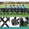 APRILSOUL Portable Folding Team Bench, 8 Seats Foldable Sideline Benches, Soccer Chair with Bag and Backrest, Adult Team Chair Black 2PACK - 3 of 4