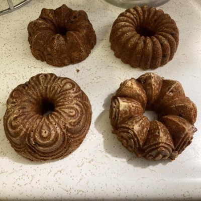 Nordic Ware Multi Mini Bundt Cake Pan Non-stick Cast Aluminum 6 Cavities  54424 