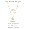 Clotth Sterling Silver Butterfly Cubic Zirconia Layered Necklace for Women - Chic Collar Chain Jewelry - Gold - 3 of 4