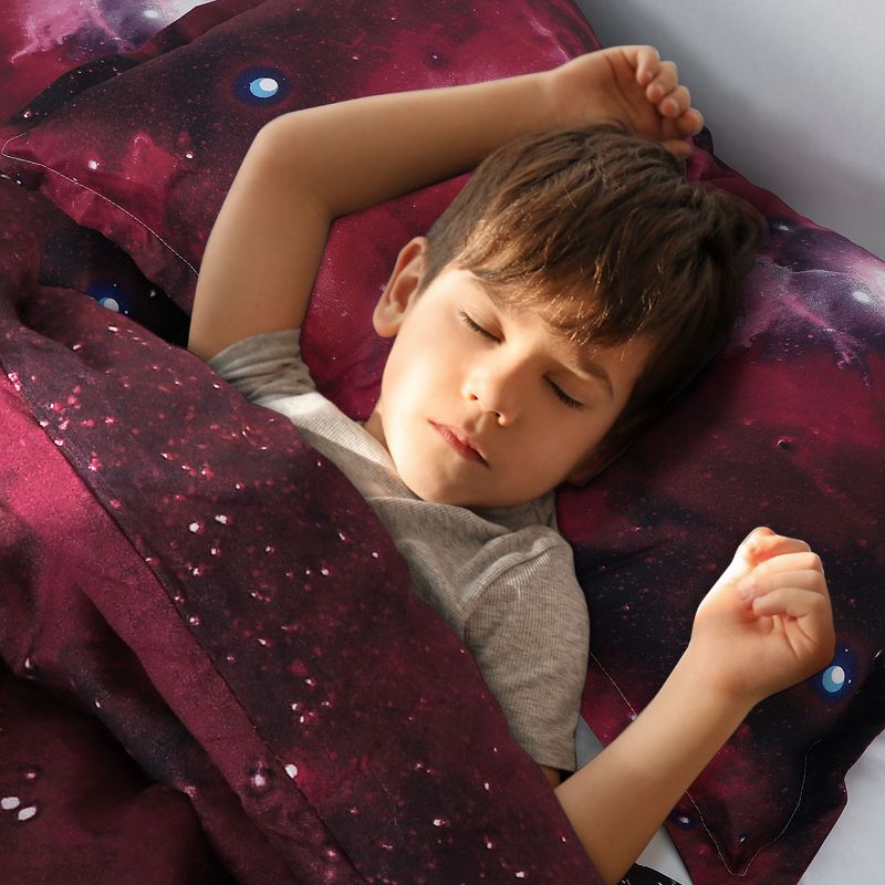 PiccoCasa Polyester Galaxies All-season Reversible Soft Bedding Sets 3 Pcs, 3 of 7