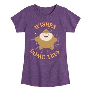 Girls' - Disney - Wishes Come True Fitted Short Sleeve Graphic T-Shirt - 1 of 4