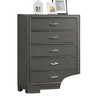 33.88" Solid Wood Contemporary 5-dressers Chest with Acrylic Handles - 2 of 4